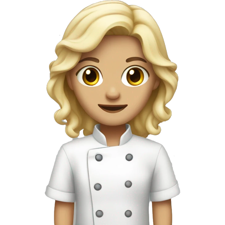 a young adult who is white and has dirty blonde hair as a chef emoji