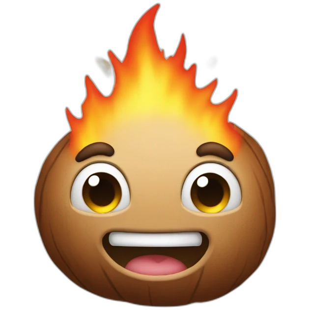 burning nut emoji