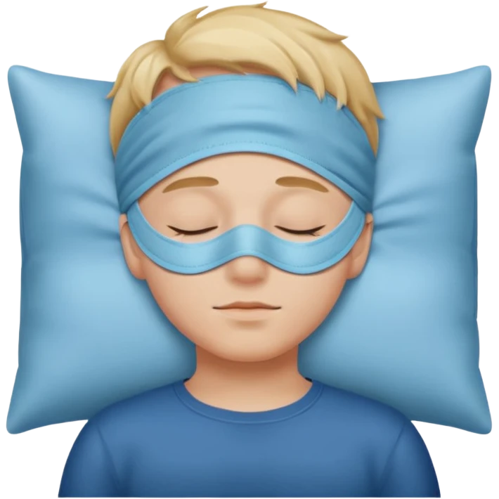 boy with a sleeping mask over head
 emoji