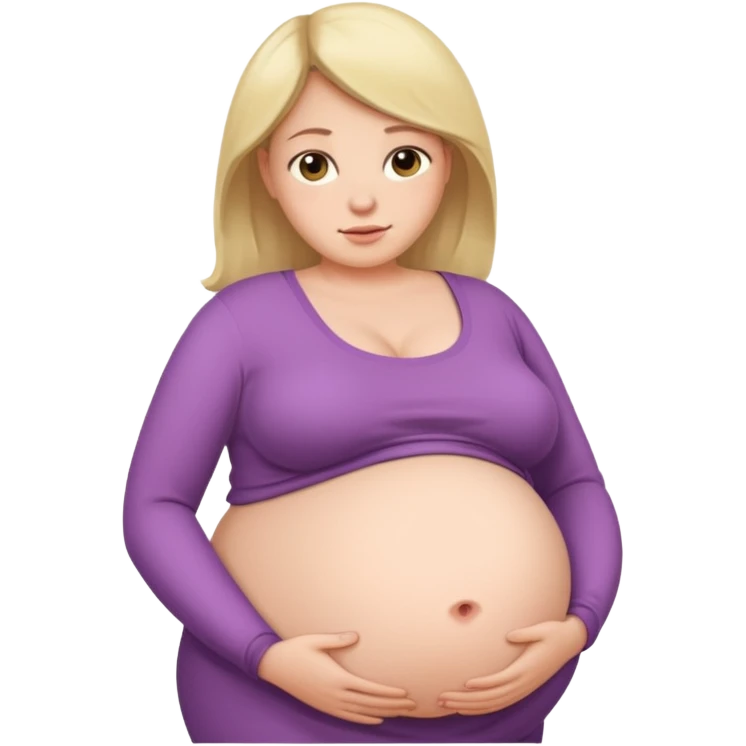 heavily pregnant woman with very very large overdue  belly emoji