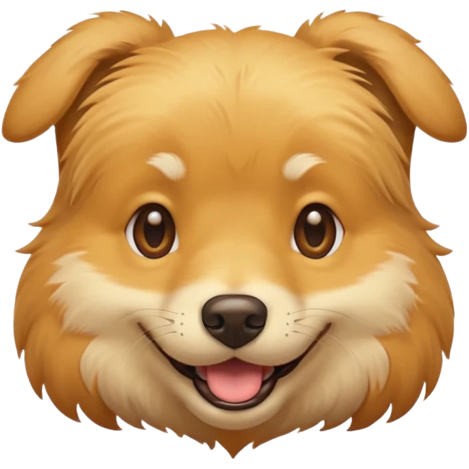 portrait of a dog, smiling with closed mouth, no tongue showing emoji