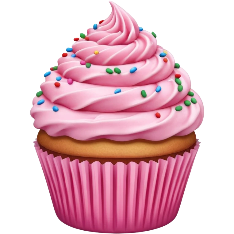 Cupcake with pink icing emoji