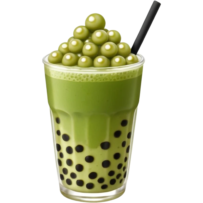 Creamy, slightly bitter matcha with a hint of sweetness, paired with soft, chewy tapioca pearls—refreshing and satisfying! emoji