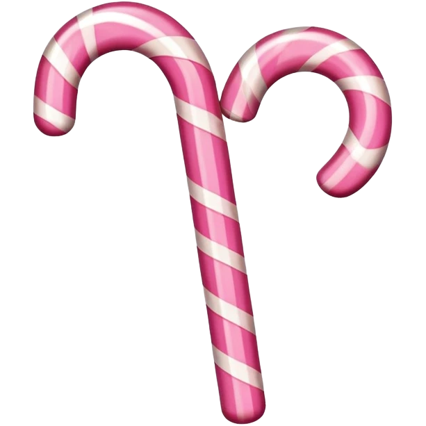 Pink candy cane  emoji