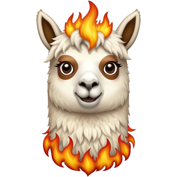 Llama en llamas emoji