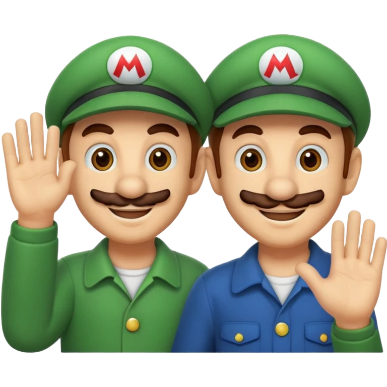 mario bros enviando saludos  emoji