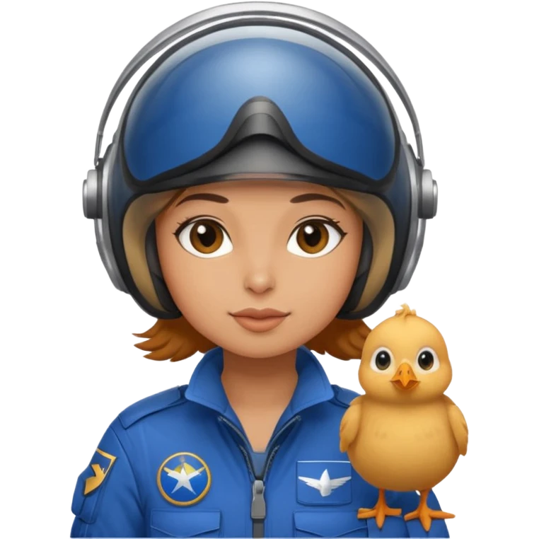 blue suited chick pilot emoji