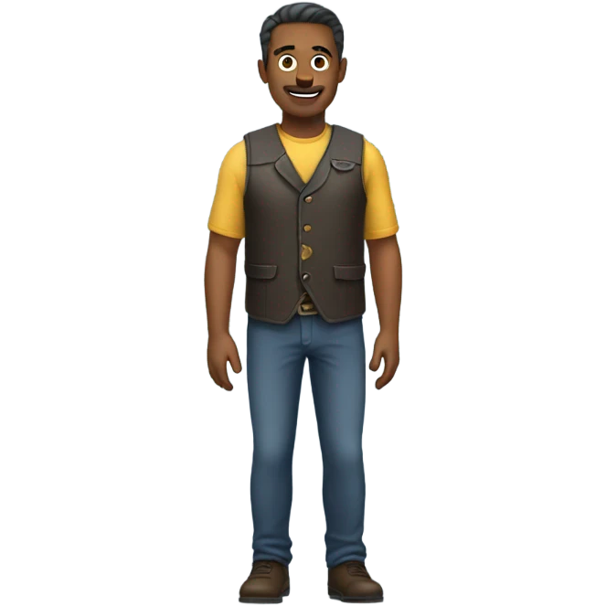 Make a man with vest  emoji