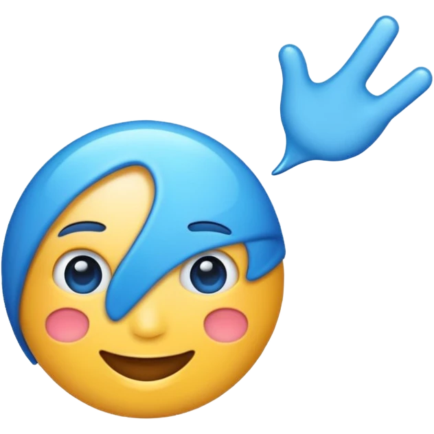 Emoji de verificado en tik tok azul con el chulo en el centro del emoji emoji