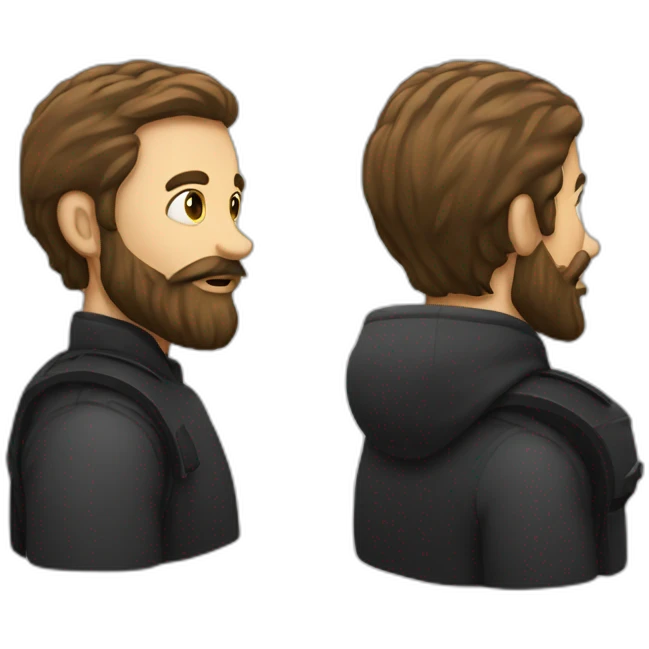 bearded freremason wearing black tax emoji