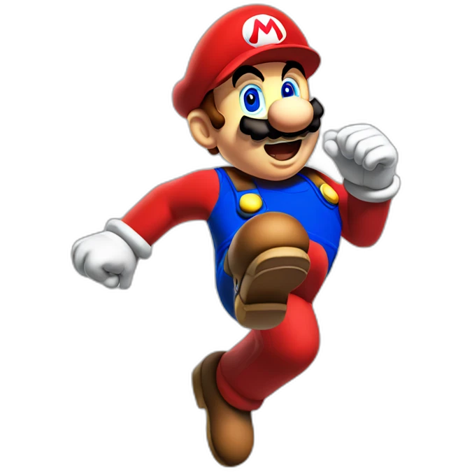 Mario jumping emoji