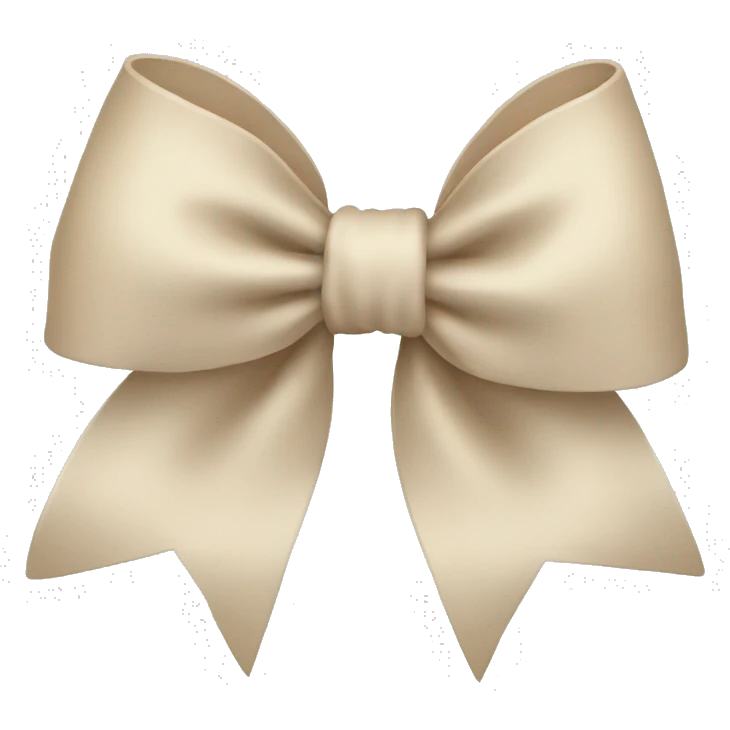 Light beige bow emoji