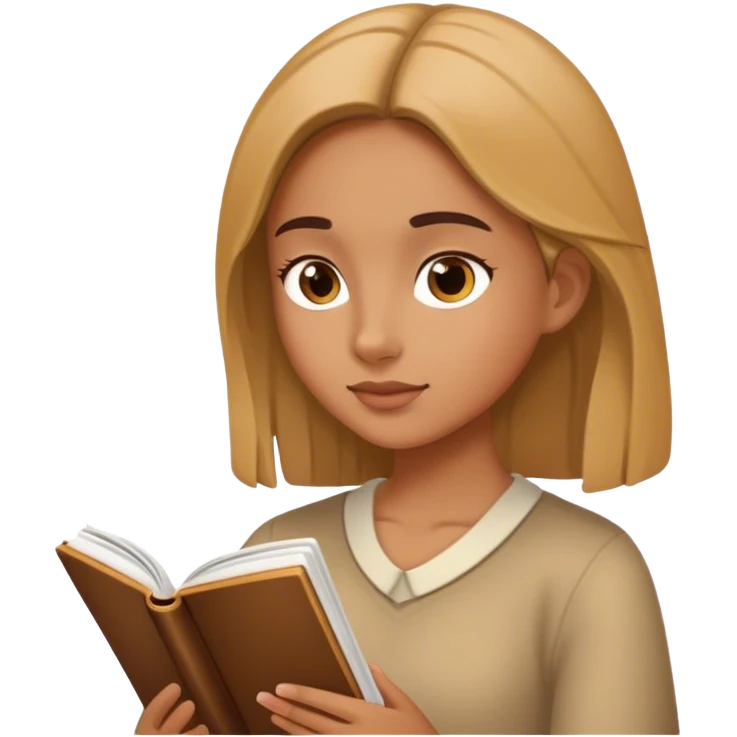 Girl reading book  emoji