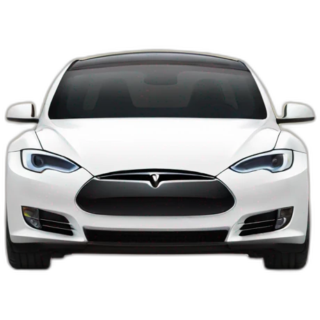 a panda in a tesla car emoji