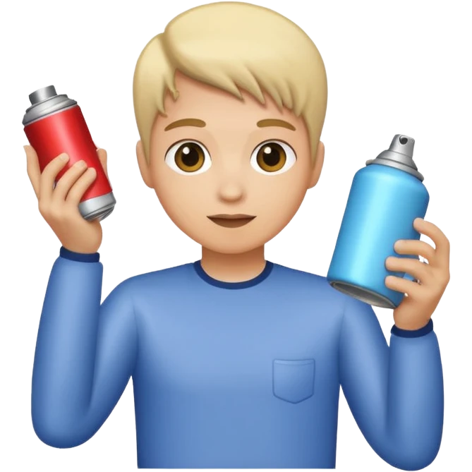 Putting on hairspray emoji