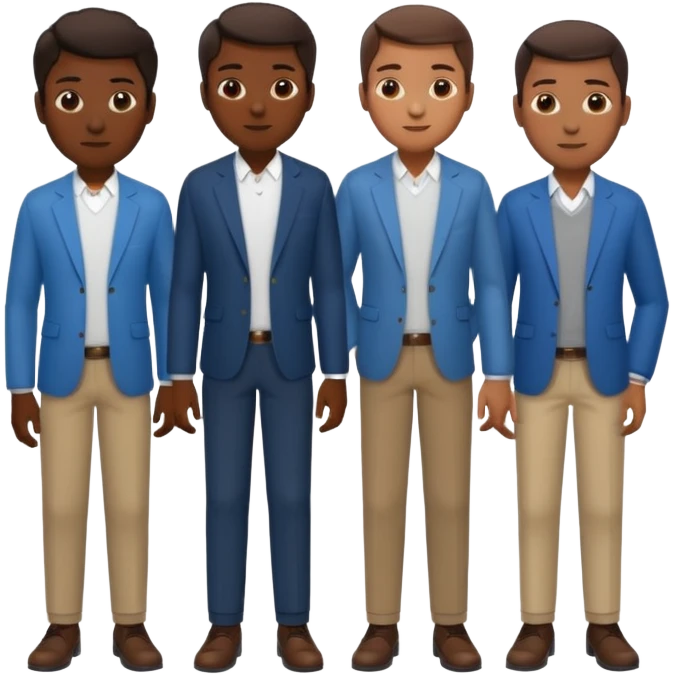 group men wearing  smart casual emoji