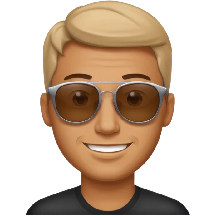 Guy smirking with sunglasses emoji