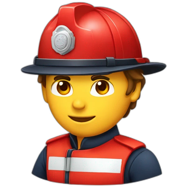 Sapeur pompier en uniforme emoji