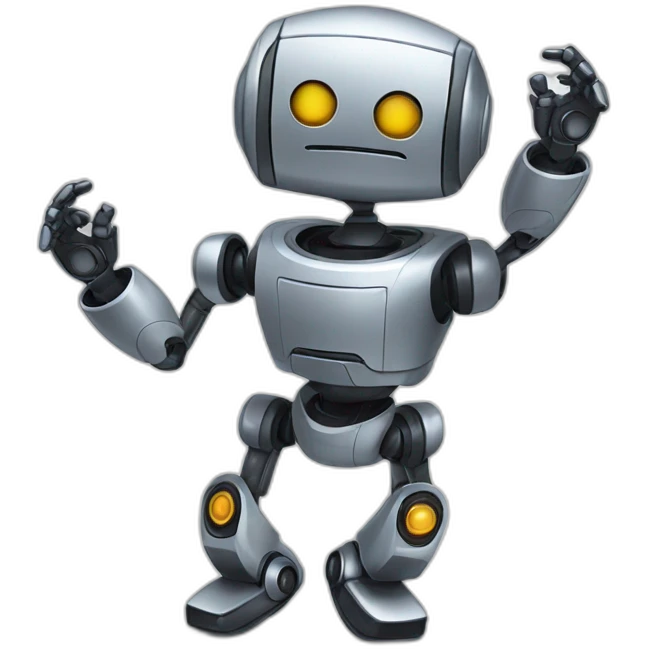 Robot dancing Salsa emoji