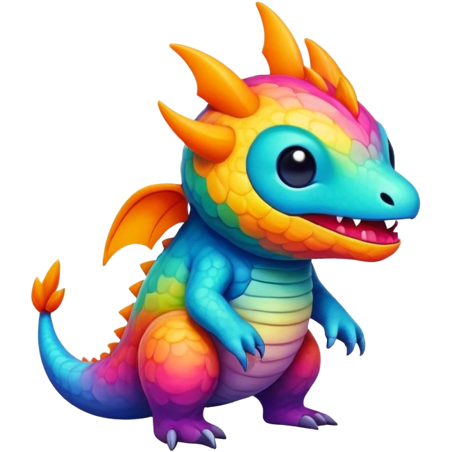 Randomly-colored colorful Fakémon-creature emoji
