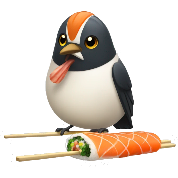 lark eating sushi emoji