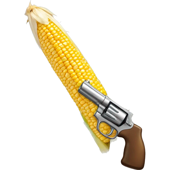 ear of corn holding a gun emoji