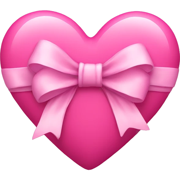 Pink heart with bow  emoji