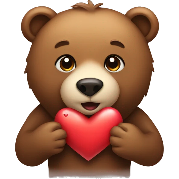Bear with heart emoji