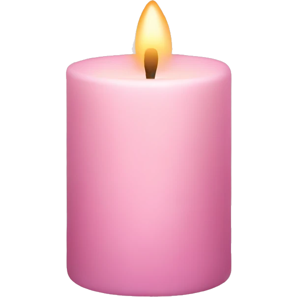 pastel pink christmas candle emoji