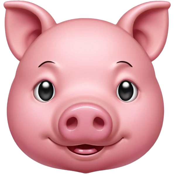 Sweating pig emoji