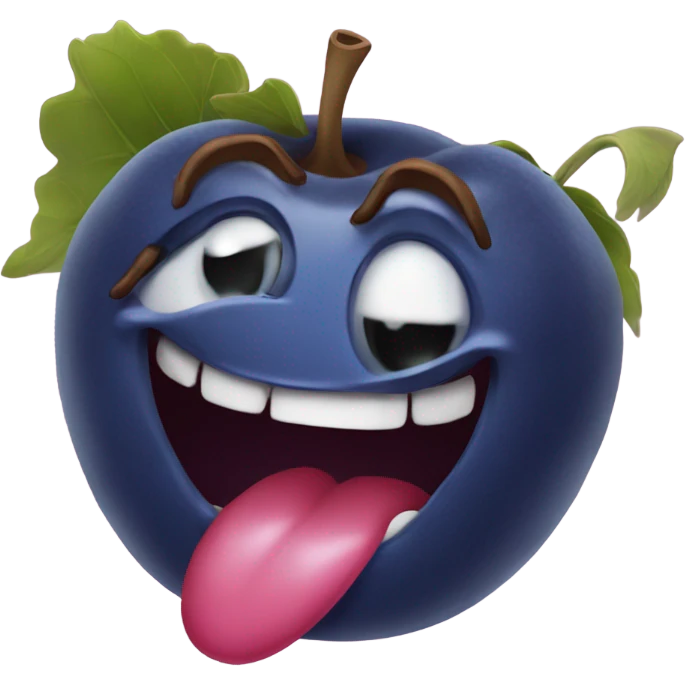 Blueberry with huge filler lips emoji
