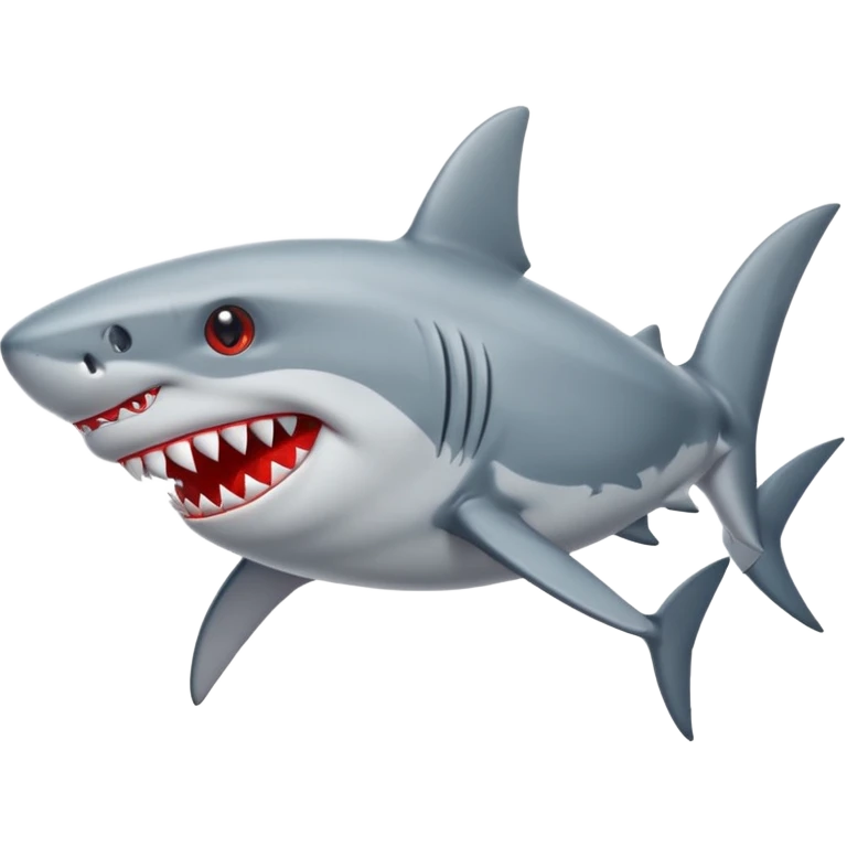 Shark with red shoes emoji