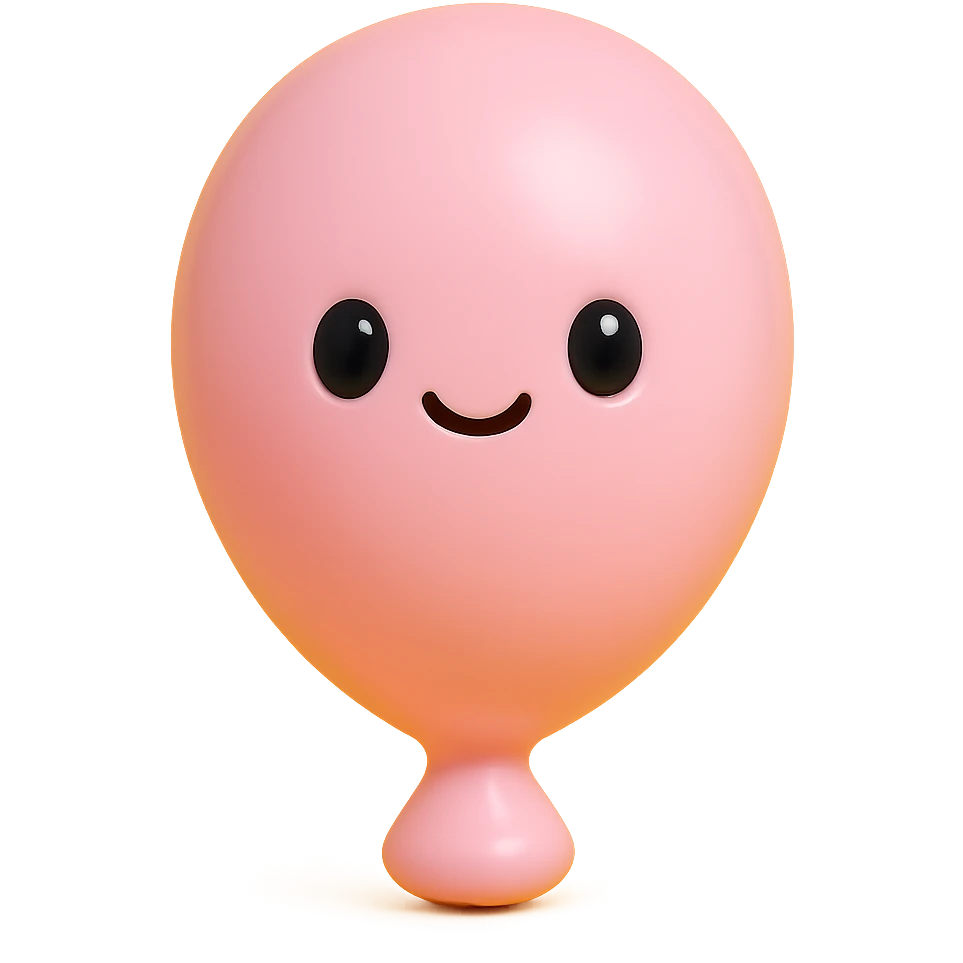pembe balon emoji