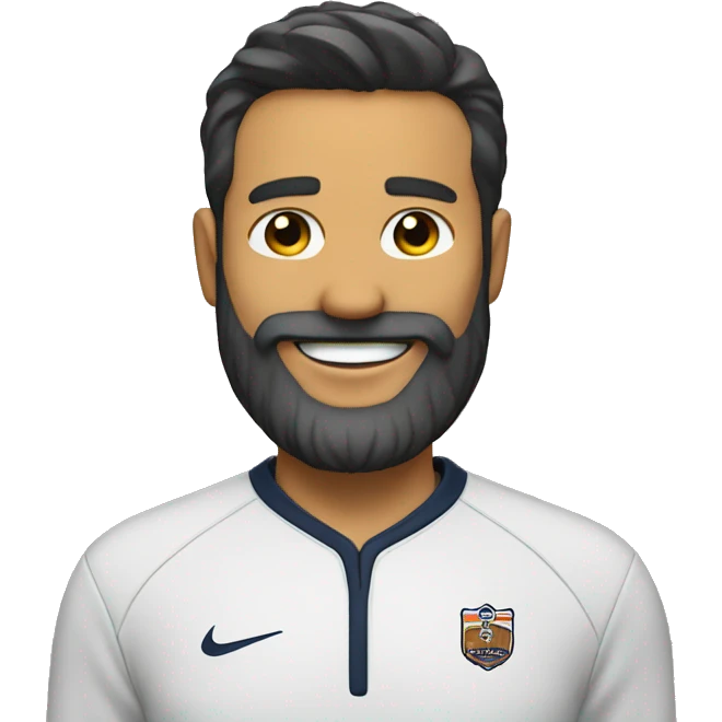 happy coach with beard emoji
