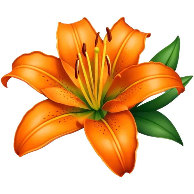 An orange Lilly flower  emoji