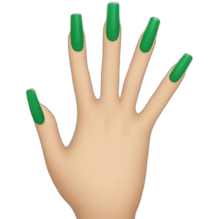 Ongles verts emoji