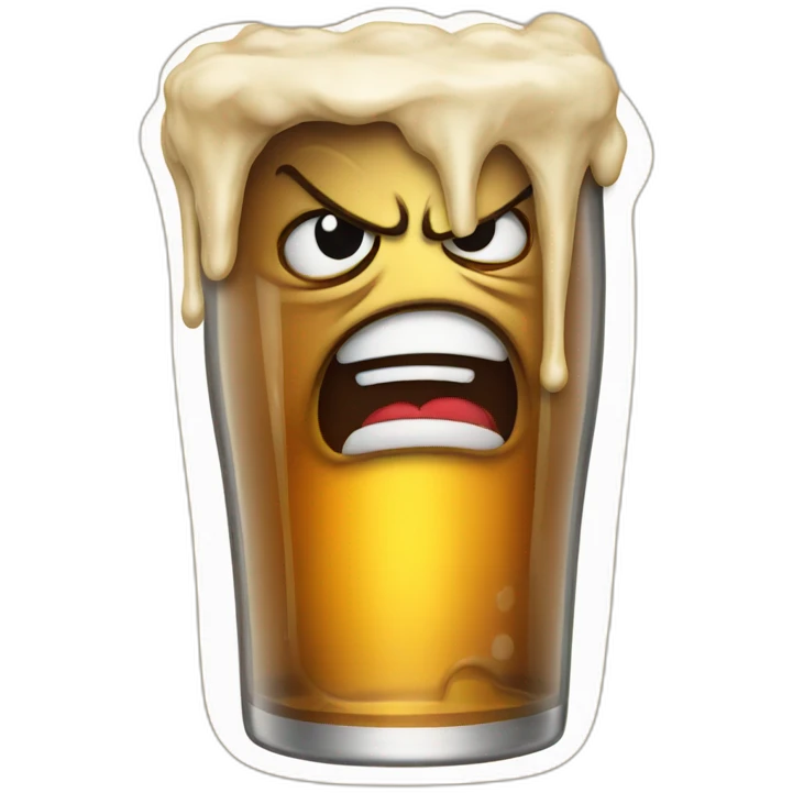 angry beer emoji