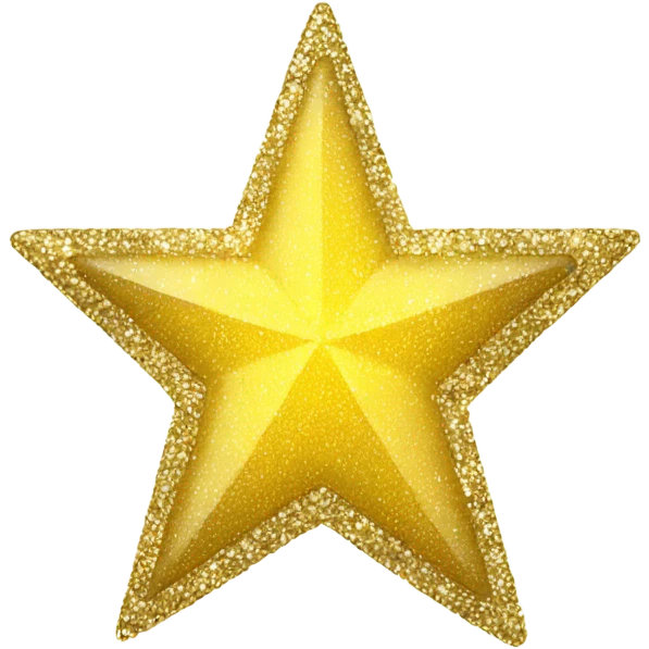 Glittery yellow star emoji