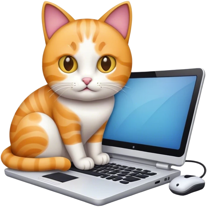 cat with computer emoji