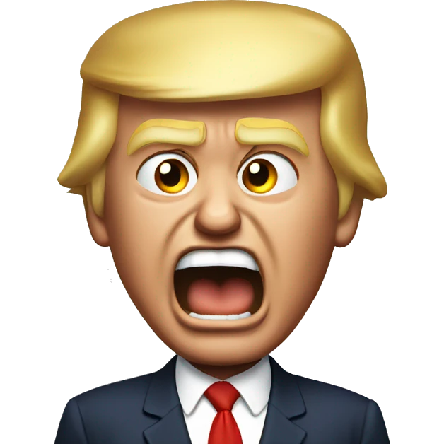 Donald trump  yelling emoji