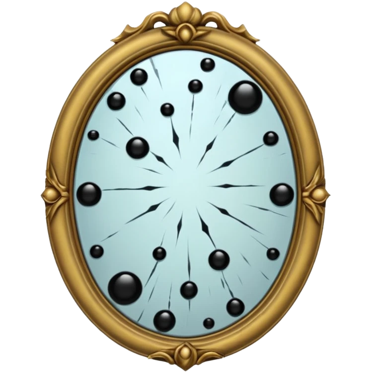 Haunted Mirror with some black dots on it \ emoji