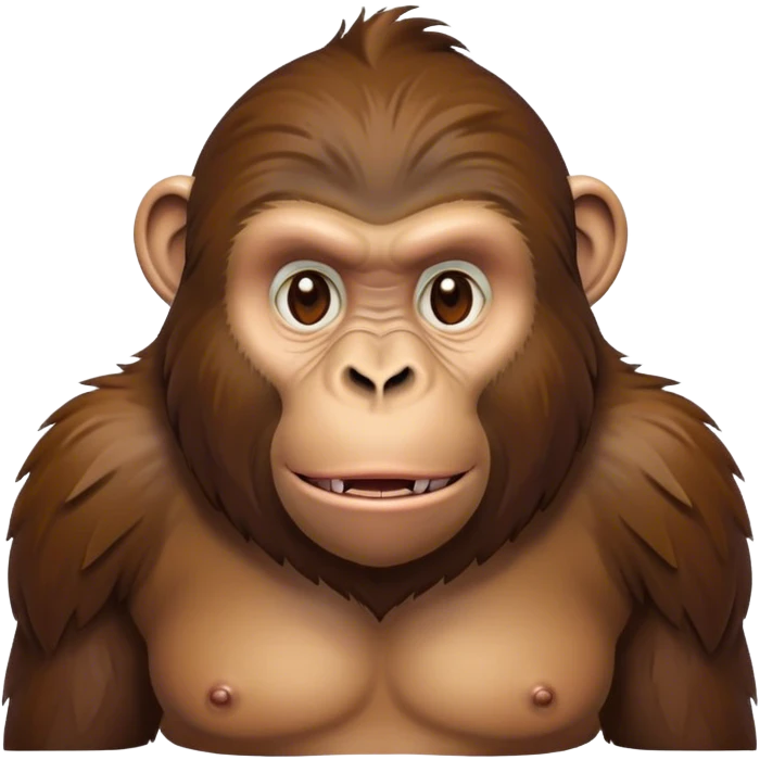 standing ape talking disheveled emoji
