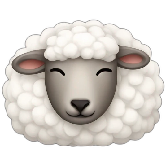 A sheep sleep emoji