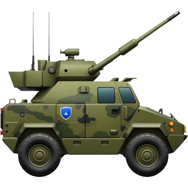 generate an ultra realistic armored vehicle emoji