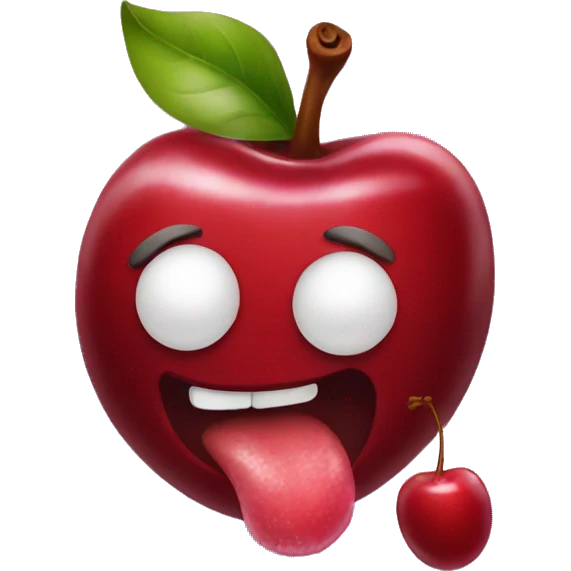 Licking cherries emoji