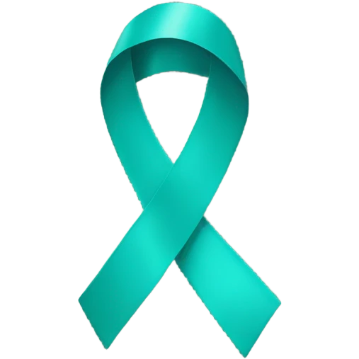Teal ribbon emoji