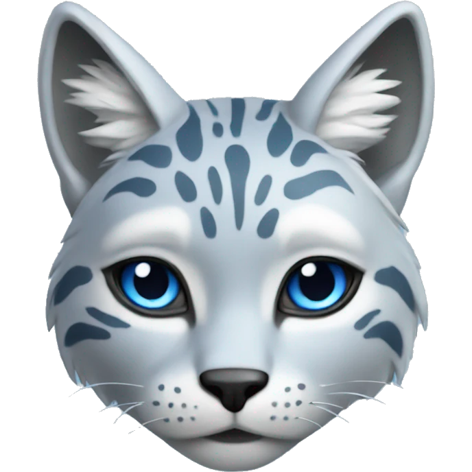 A blue lynx with a laptop emoji
