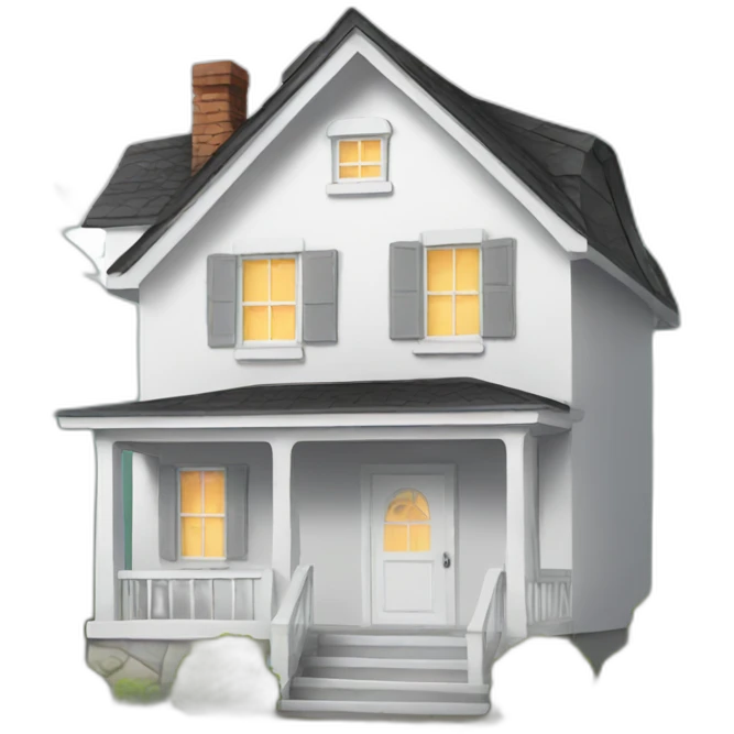 cozy white home emoji