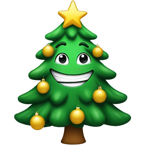 Smiling Christmas tree emoji