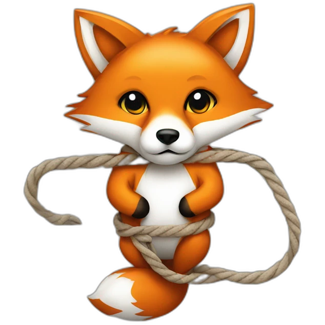 Fox tied up emoji
